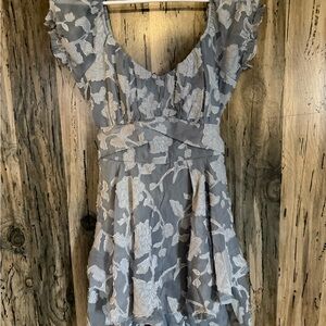 Elegant Baby Blue Floral Romper